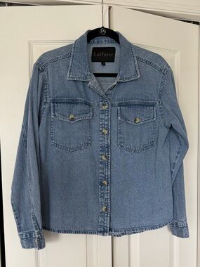 Light Wash Denim Shirt Oversized S